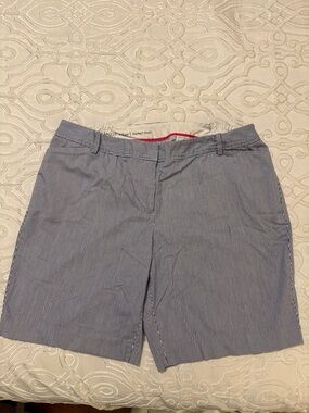 Talbots Light Blue Pinstripe Women’s Shorts - Classic Summer Style